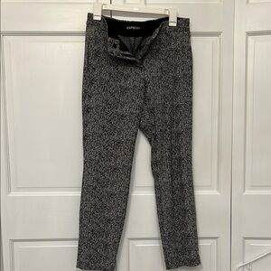 Express Black patterned “Columnist” ankle Pants